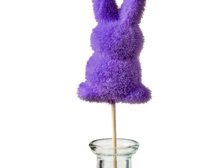 12  Flocked Standing Rabbit Pick: Lavender Sale