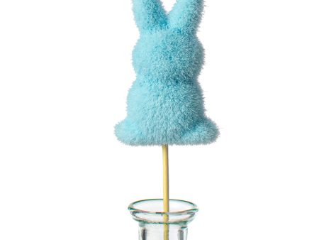 12  Flocked Standing Rabbit Pick: Light Blue Supply