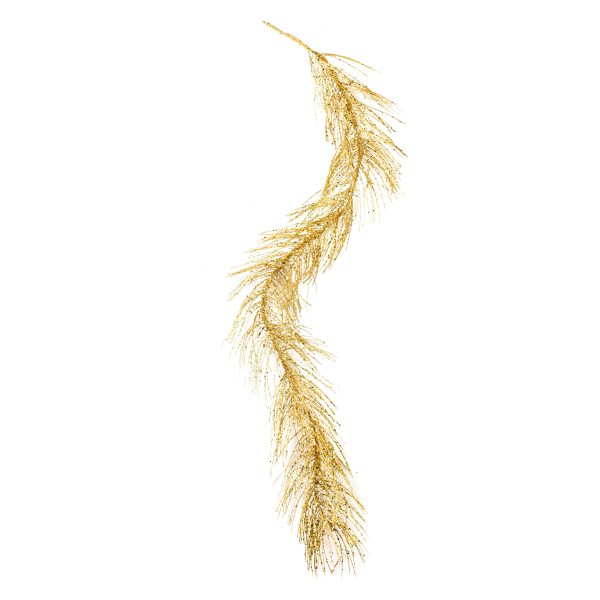 5  Glittered Pine Garland: Gold Fashion