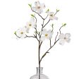 33  Dogwood Flower Spray: White Discount