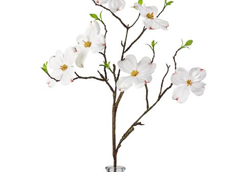 33  Dogwood Flower Spray: White Discount