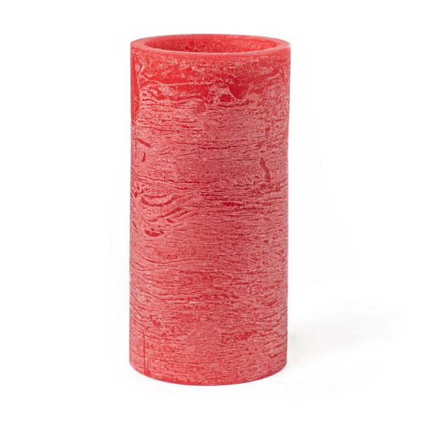 6  Frosted Flameless Candle: Red Supply