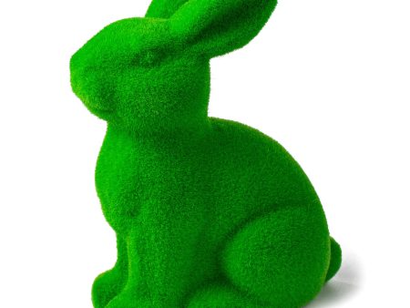 10  Flocked Sitting Rabbit: Spring Green For Cheap