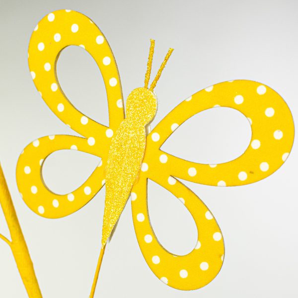 26  Fabric Hollow Butterfly Spray: Yellow Sale