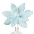 12  Felt Poinsettia Ball Fringe Stem: Light Blue on Sale