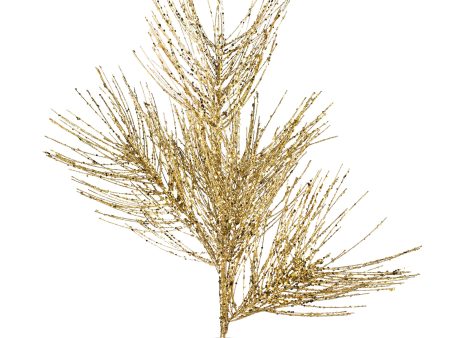 38  Glittered Pine Spray: Gold Online Hot Sale