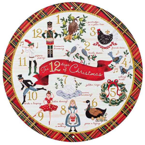 12  Metal Sign: Twelve Days of Christmas Hot on Sale