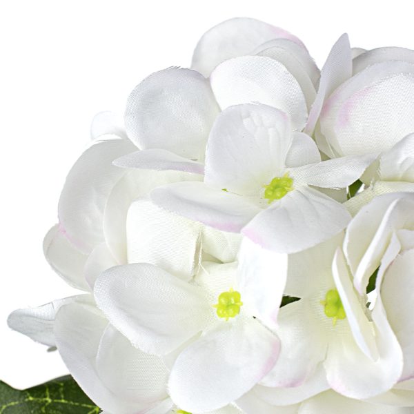 12  Silk Hydrangea Stem: White Fashion