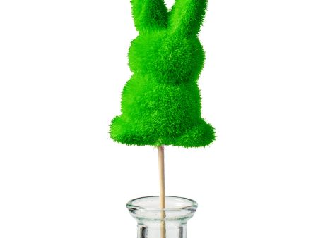 12  Flocked Standing Rabbit Pick: Spring Green For Sale