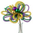 12  Foil & Tinsel Tubing Glitter Ball Pick: Purple, Green, Gold Fashion