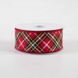 1.5  Argyle Satin Ribbon: Red, Black, Yellow, White (10 Yards) Hot on Sale