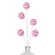 25  Chenille Twirl Ball Pick: Pink & White on Sale