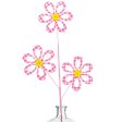 26  Fabric Hollow Gingham Flower Spray: Light Pink Online