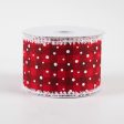 2.5  Snowy Cabin Plaid Ribbon with Fuzzy Edge: Reds (10 Yards) Online Hot Sale