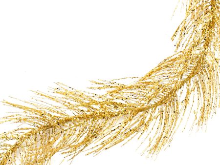 5  Glittered Pine Garland: Gold Fashion