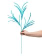 31  Glittered Paper Grass Spray: Bright Blue Sale