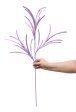 31  Glittered Paper Grass Spray: Bright Lavender For Cheap