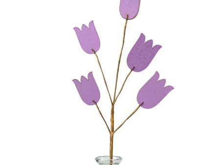 14  Wooden Tulip Pick: Purple For Sale