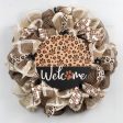 12  Metal Sign: Leopard Paw Print Welcome Online Sale