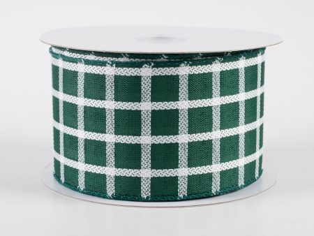 2.5  Woven Trellis Ribbon: Hunter & White (10 Yards) Supply