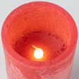 6  Frosted Flameless Candle: Red Supply