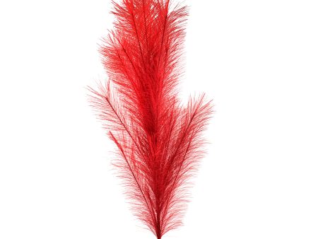 43  Fabric Pampas Grass Spray: Red Fashion