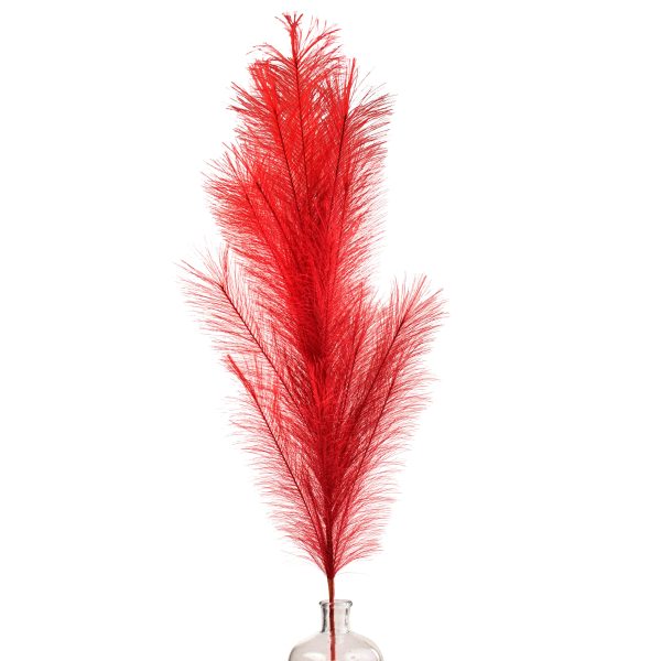 43  Fabric Pampas Grass Spray: Red Fashion