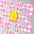 26  Fabric Hollow Gingham Flower Spray: Light Pink Online