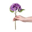 12  Silk Hydrangea Stem: Purple Online now