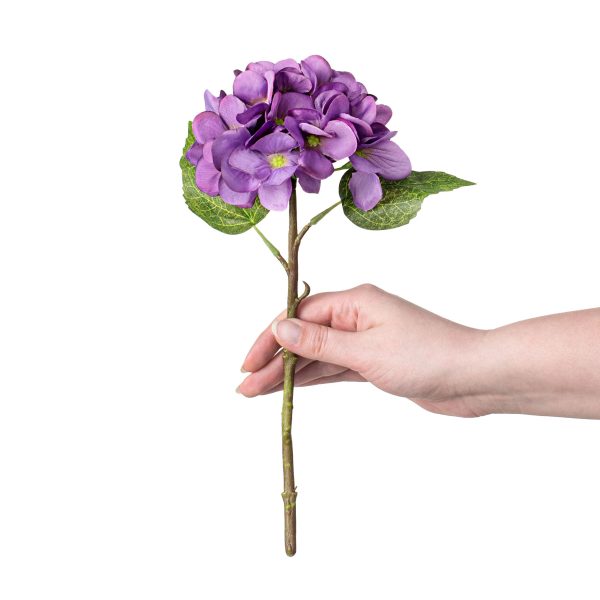 12  Silk Hydrangea Stem: Purple Online now