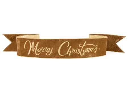 [D Stevens] 6  Merry Christmas Velvet Banner: Gold For Discount