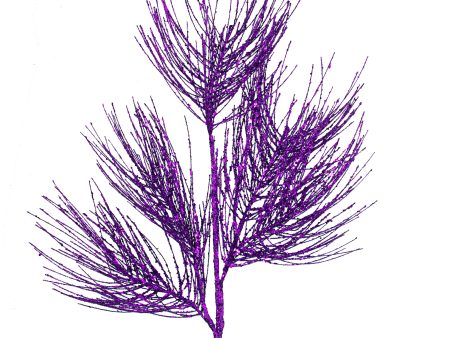 38  Glittered Pine Spray: Purple Online Hot Sale