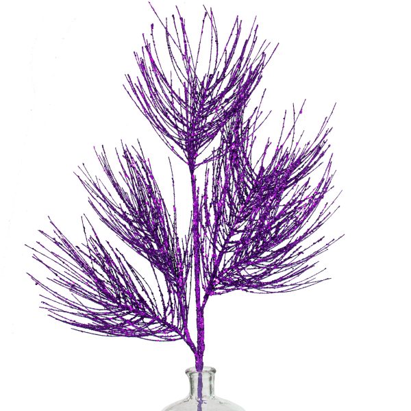 38  Glittered Pine Spray: Purple Online Hot Sale