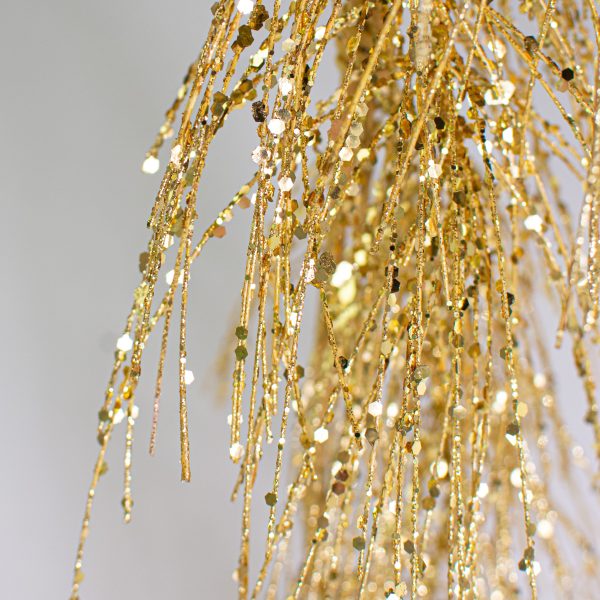 5  Glittered Pine Garland: Gold Fashion