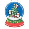 12  Penguins & Christmas Tree Snow Globe Sign Cheap