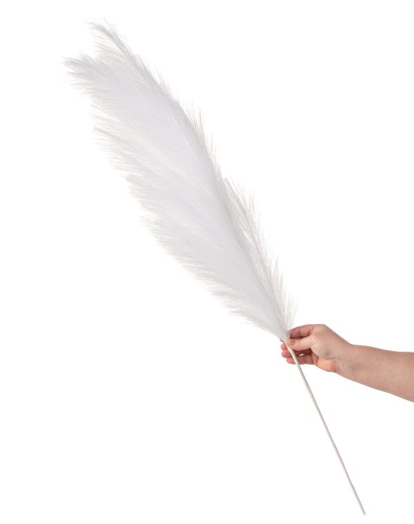 43  Fabric Pampas Grass Spray: White on Sale