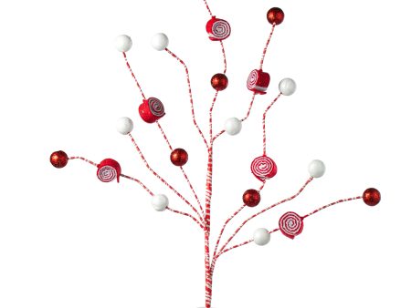 32  Peppermint Ball Spray: Red & White Online Hot Sale