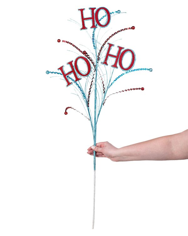 37  HO HO HO Sequin Spray: Red & Turquoise on Sale