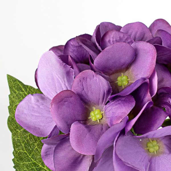 12  Silk Hydrangea Stem: Purple Online now