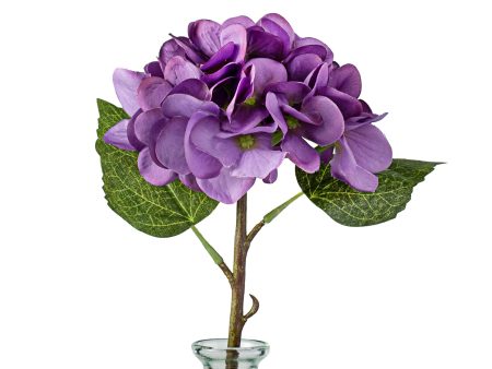 12  Silk Hydrangea Stem: Purple Online now