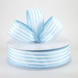 1.5  Cabana Stripes Ribbon: White on Light Blue Satin (50 Yards) Online Sale