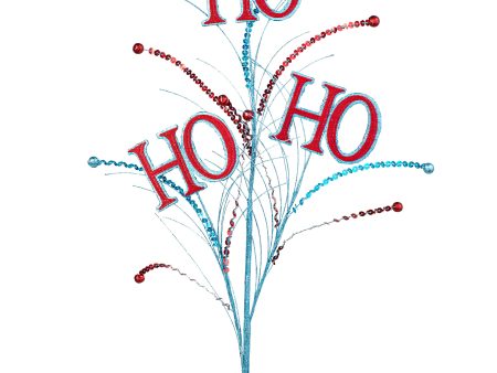 37  HO HO HO Sequin Spray: Red & Turquoise on Sale