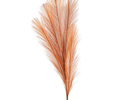 32  Fabric Pampas Grass Spray: Rust For Discount