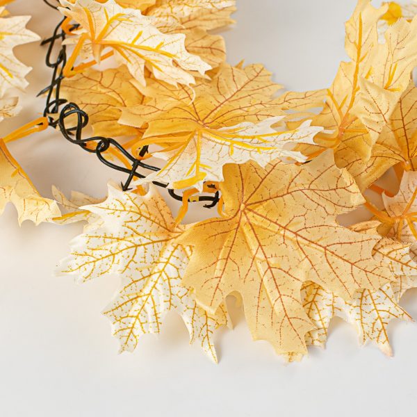 6  Maple Leaf Garland: Beige For Sale