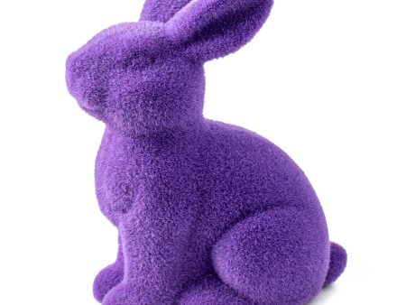 10  Flocked Sitting Rabbit: Lavender Discount