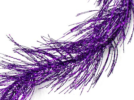 5  Glittered Pine Garland: Purple Fashion