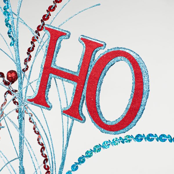 37  HO HO HO Sequin Spray: Red & Turquoise on Sale