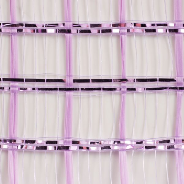 21  Wide Weave Metallic Mesh: Lavender Check Online Sale