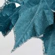 12  Poinsettia Stem: Teal Blue Online Hot Sale