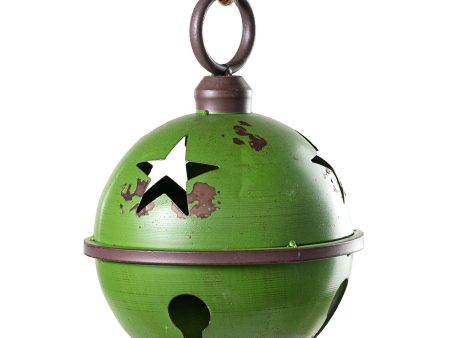 9  Jumbo Jingle Bell: Antique Green Hot on Sale